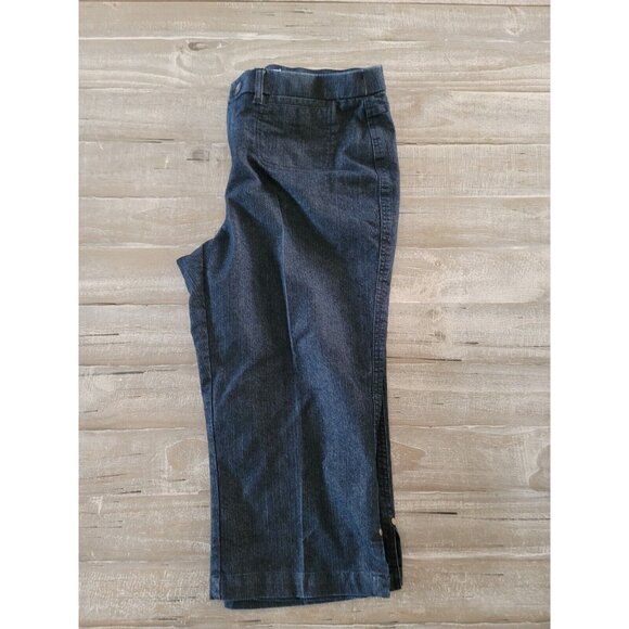 Christopher & Banks Women's Capris Stretch Pants Dark Blue Size 12 - Picture 2 of 7